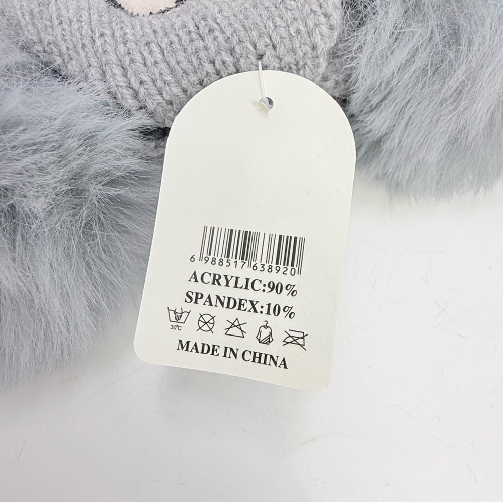 Gray Labubu Knit Pom-pom Beanie - Picture 6 of 10